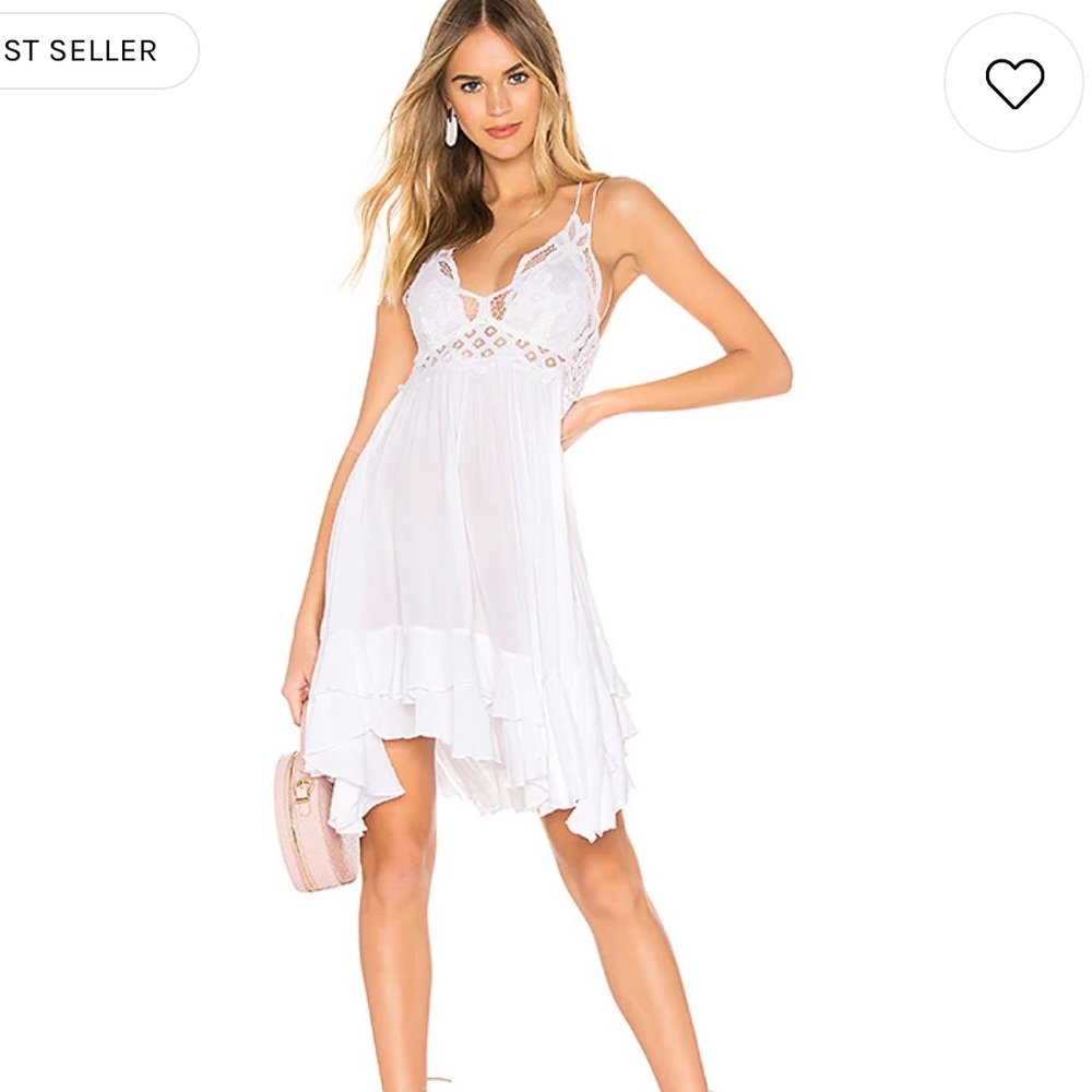 💥Clearance!!💥 Free People Adela mini slip in white lace